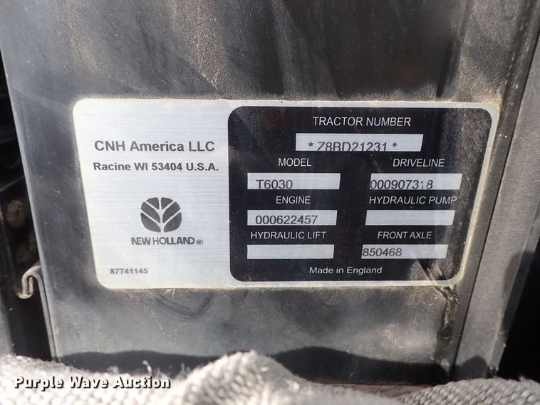 image for item DC3395 2009 New Holland T6030 MFWD tractor