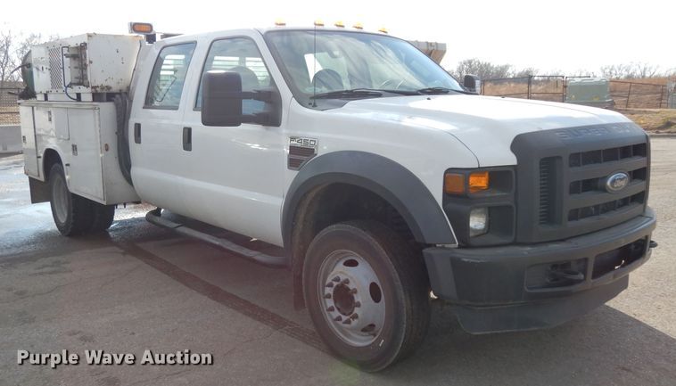 image for item DE4202 2008 Ford F450 Super Duty XL Crew Cab utility truck