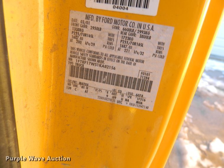 image for item DE4388 2001 Ford F150 pickup truck