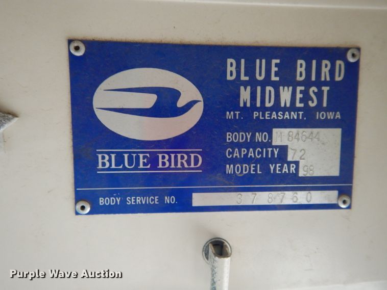 image for item DH3616 1998 Blue Bird TC2000 school bus