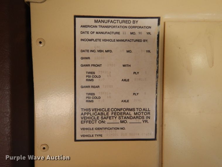 image for item DH3619 1991 GMC Vandura school bus