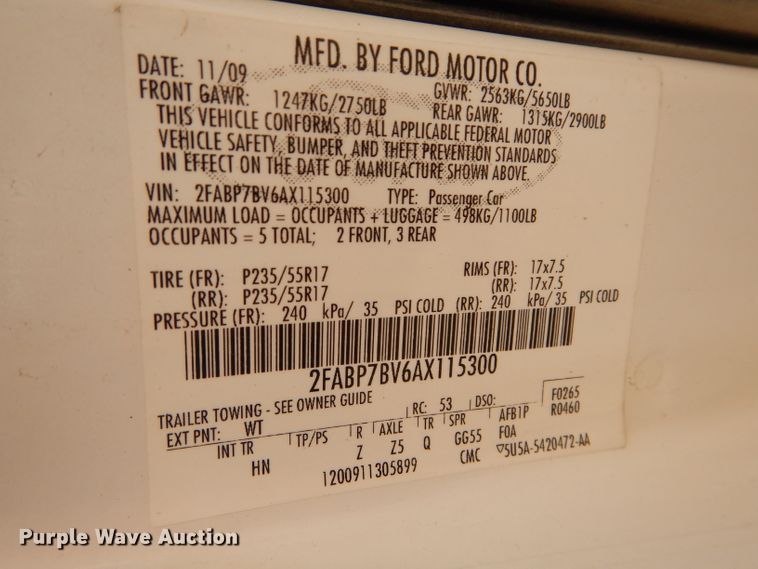 image for item DH4315 2010 Ford Crown Victoria Police Interceptor