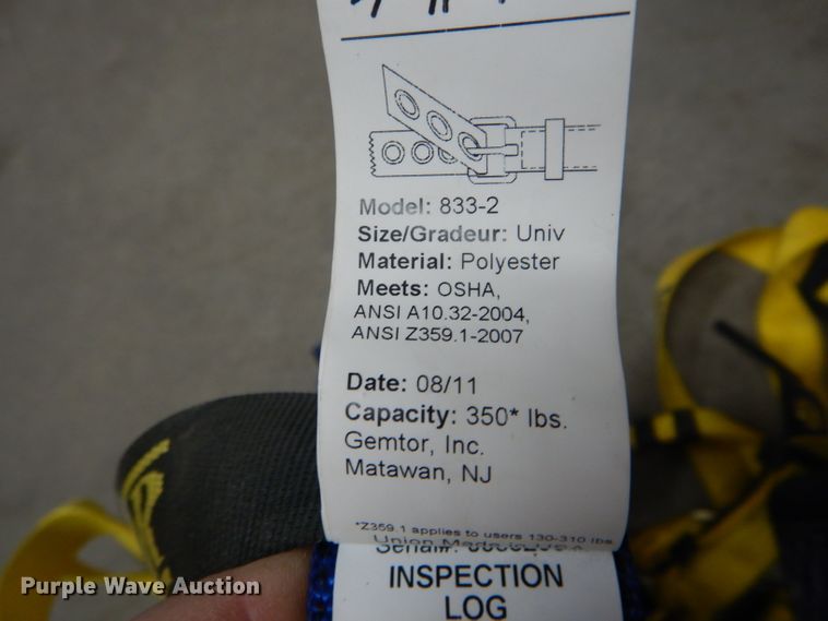 image for item DH6263 (2) safety harnesses