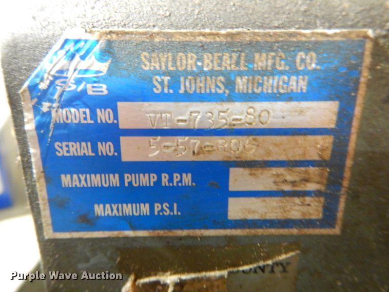 image for item DH6267 Saylor-Beall VT-735-80 air compressor