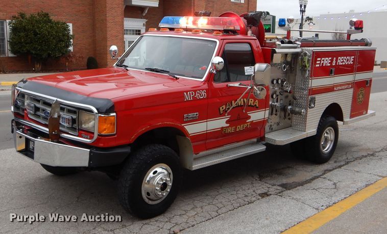 image for item DH6977 1987 Ford F350 Custom fire truck