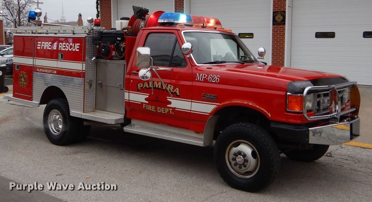 image for item DH6977 1987 Ford F350 Custom fire truck