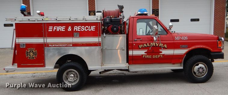 image for item DH6977 1987 Ford F350 Custom fire truck