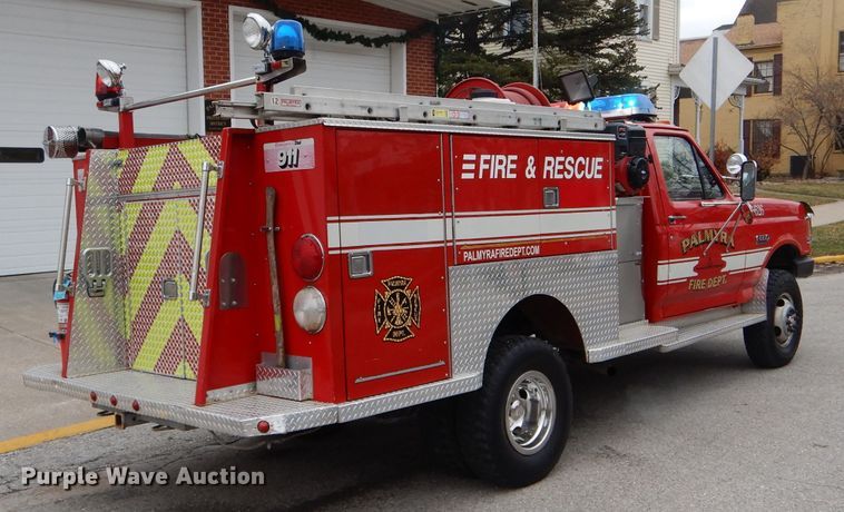 image for item DH6977 1987 Ford F350 Custom fire truck