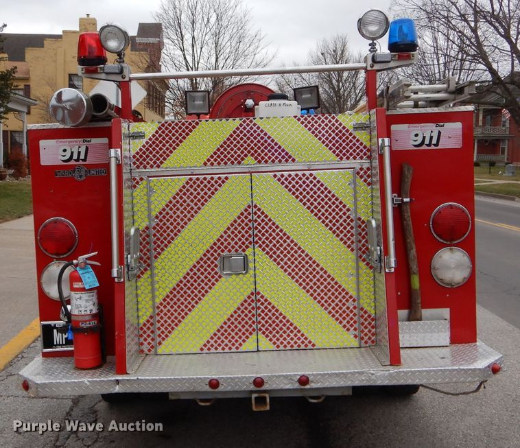 image for item DH6977 1987 Ford F350 Custom fire truck