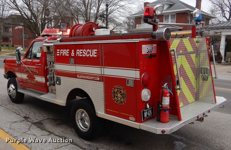 image for item DH6977 1987 Ford F350 Custom fire truck