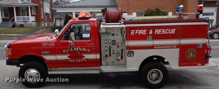 image for item DH6977 1987 Ford F350 Custom fire truck