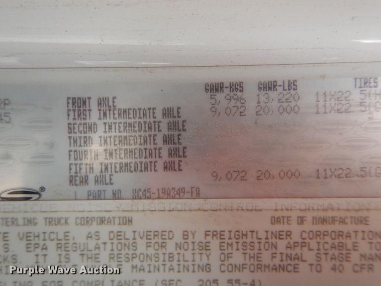 image for item DH6978 2001 Sterling L-Line dump truck