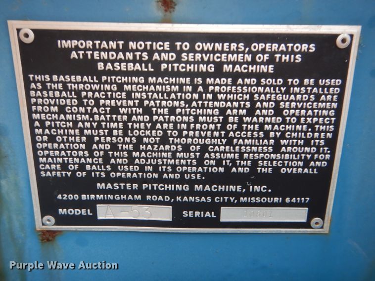 image for item DI9167 (2) Master A53H pitching machines