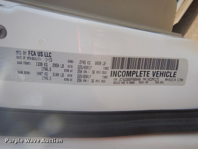 image for item FF9174 2015 Dodge Grand Caravan handicap accessible van