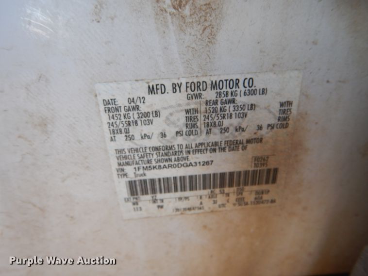 image for item FG9925 2013 Ford Explorer Police SUV