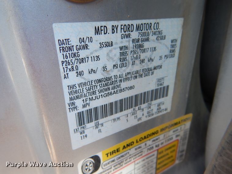 image for item FG9926 2010 Ford Expedition SUV