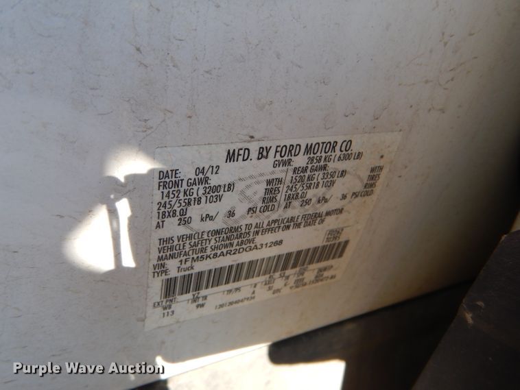 image for item FG9927 2013 Ford Explorer Police SUV