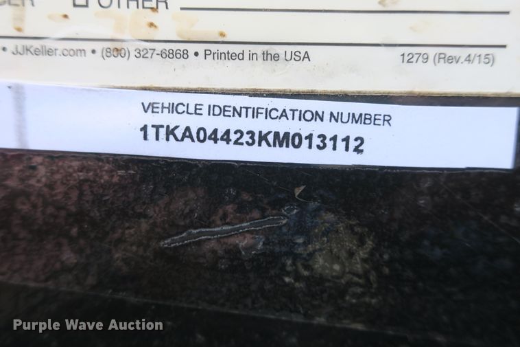 image for item DB10131 1989 Trail King HT Series 20 drop deck equipment trailer