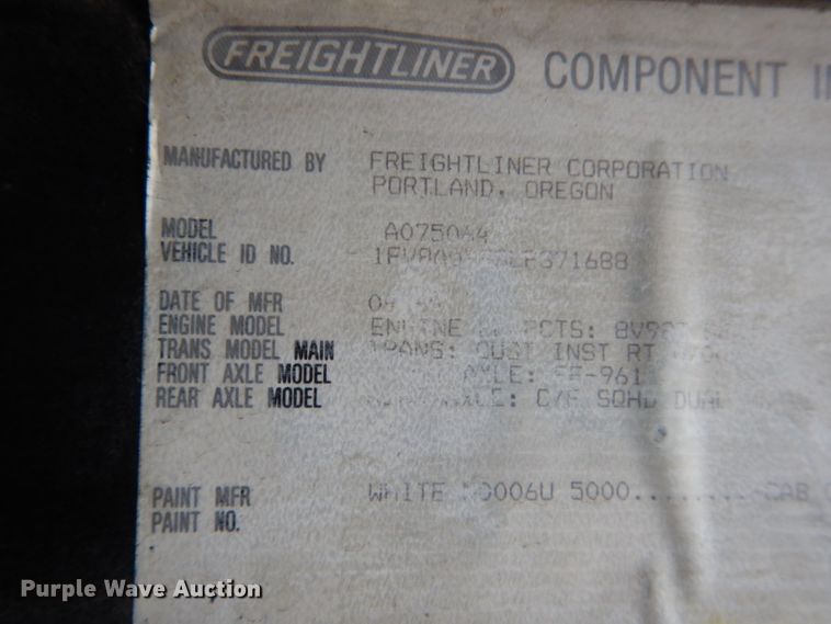 image for item DG5860 1990 Freightliner COE semi truck