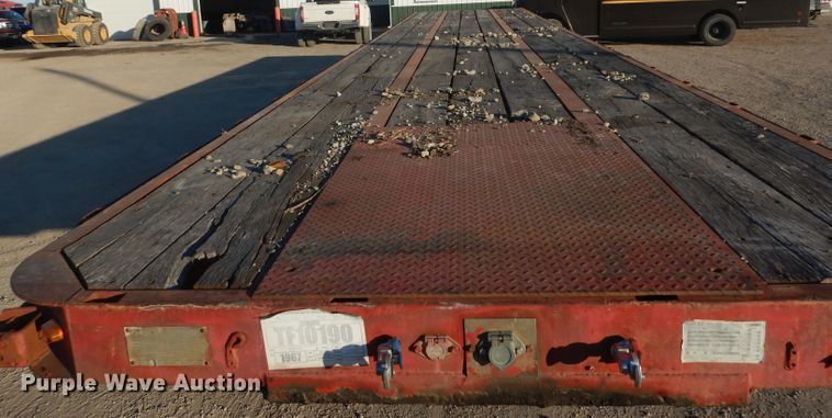 image for item DH6251 1967 Clark PTC-540 flatbed trailer