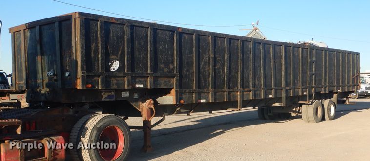 image for item DH6254 1986 Gooseneck 86-40X8-0 scrap trailer