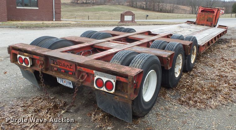 image for item DH7828 1982 Talbert lowboy equipment trailer
