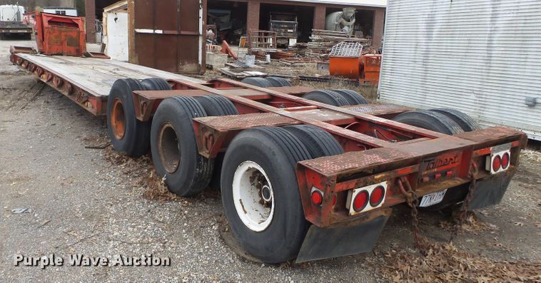 image for item DH7828 1982 Talbert lowboy equipment trailer