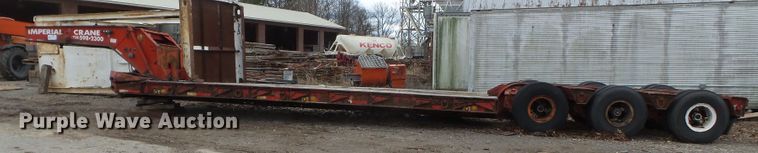 image for item DH7828 1982 Talbert lowboy equipment trailer