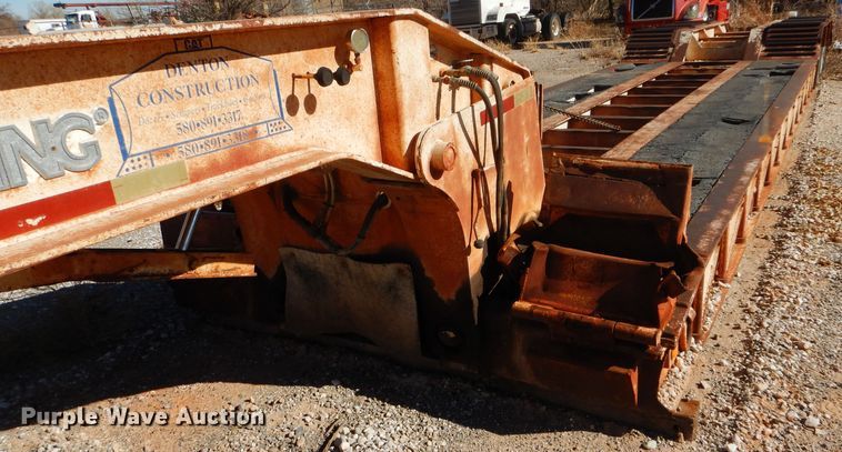 image for item FJ9892 1990 Trail King TK10 lowboy equipment trailer