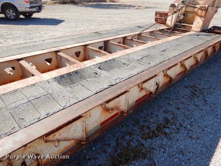 image for item FJ9892 1990 Trail King TK10 lowboy equipment trailer