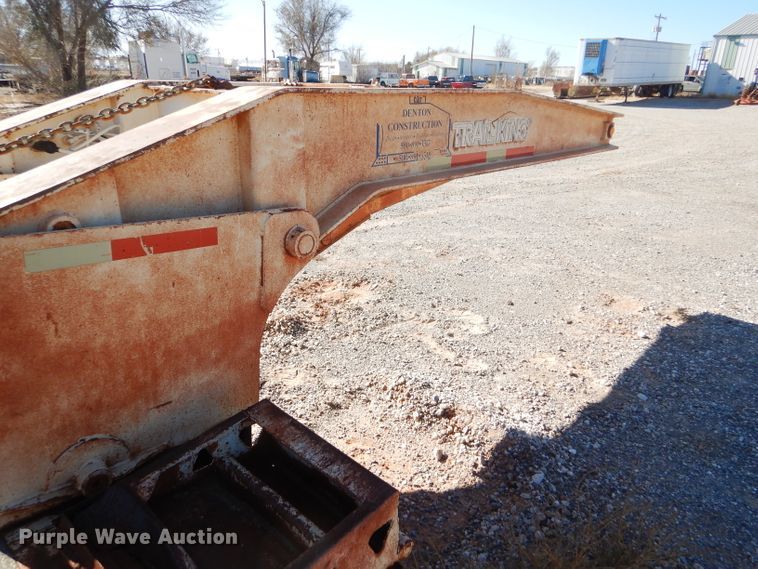 image for item FJ9892 1990 Trail King TK10 lowboy equipment trailer