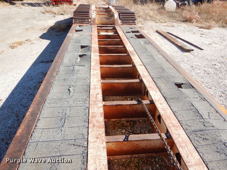 image for item FJ9892 1990 Trail King TK10 lowboy equipment trailer