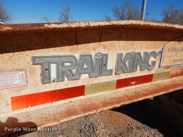image for item FJ9892 1990 Trail King TK10 lowboy equipment trailer