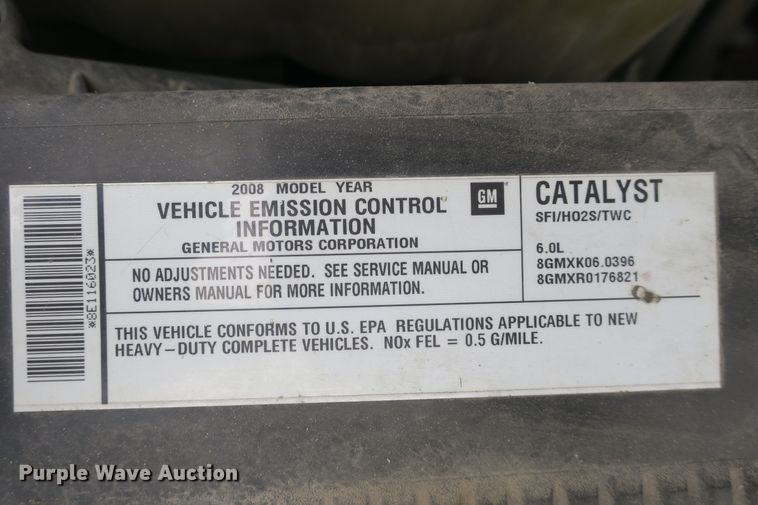 image for item DB10076 2008 Chevrolet Silverado 2500HD Ext. Cab pickup truck