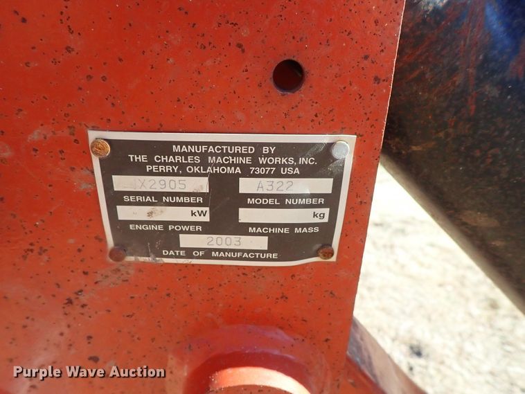 image for item DC3382 Ditch Witch A322 backhoe