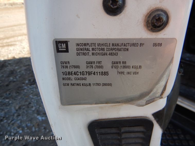 image for item DE1344 2009 Chevrolet C4500 truck cab and chassis