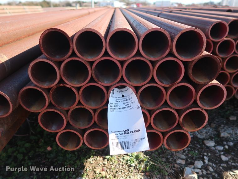 image for item DG7044 (280) TMK IPSCO Blythville Works 32'L x 2 3/8" diameter rolled tubing pipes