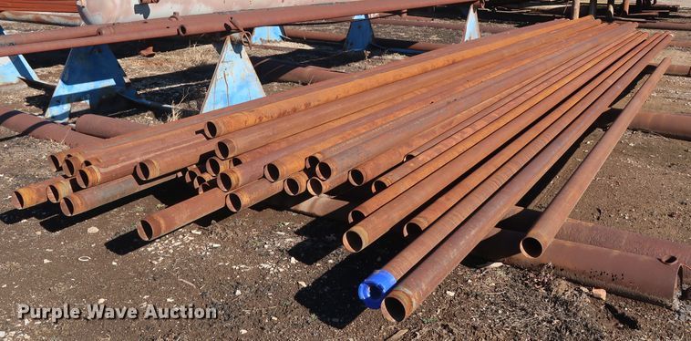 image for item DG7071 (40) 42'L x 4.5" diameter collared threaded pipes
