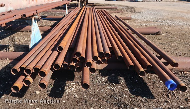 image for item DG7071 (40) 42'L x 4.5" diameter collared threaded pipes