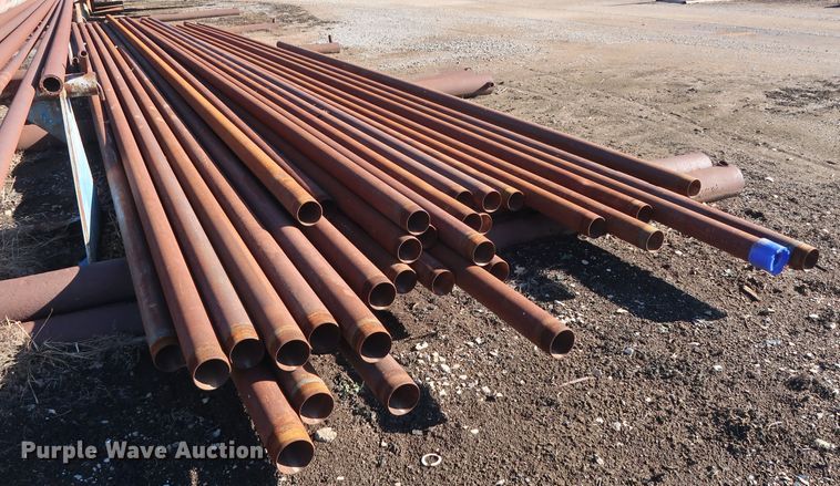 image for item DG7071 (40) 42'L x 4.5" diameter collared threaded pipes