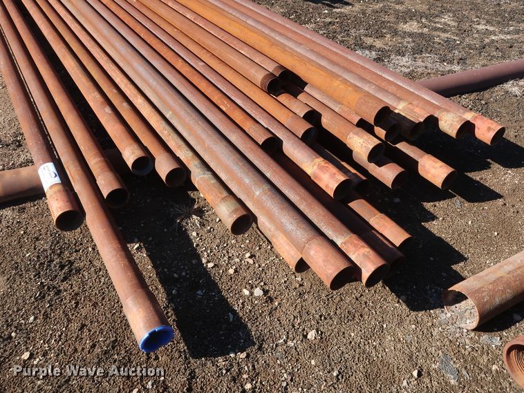 image for item DG7071 (40) 42'L x 4.5" diameter collared threaded pipes