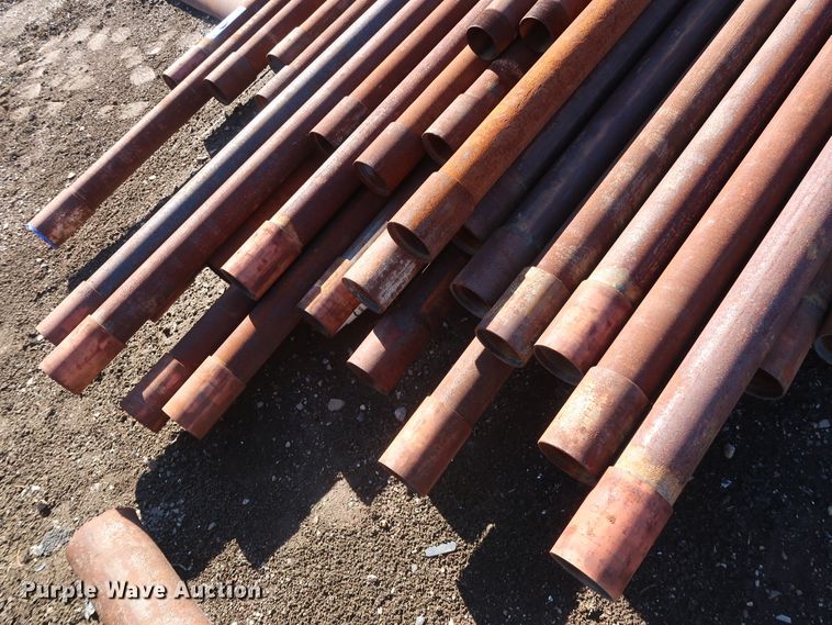 image for item DG7071 (40) 42'L x 4.5" diameter collared threaded pipes