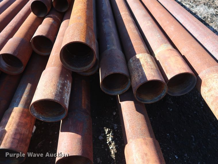 image for item DG7071 (40) 42'L x 4.5" diameter collared threaded pipes