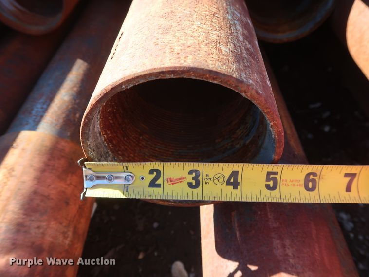 image for item DG7071 (40) 42'L x 4.5" diameter collared threaded pipes
