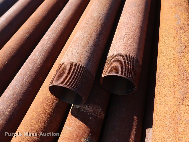 image for item DG7071 (40) 42'L x 4.5" diameter collared threaded pipes