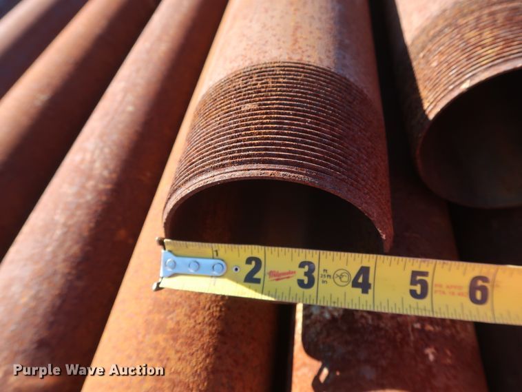 image for item DG7071 (40) 42'L x 4.5" diameter collared threaded pipes