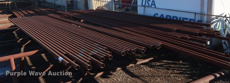 image for item DG7096 Approximately 53 31'L x 3.5" collared threaded oilfield tubing pipes