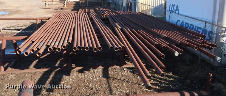image for item DG7096 Approximately 53 31'L x 3.5" collared threaded oilfield tubing pipes