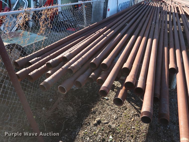 image for item DG7096 Approximately 53 31'L x 3.5" collared threaded oilfield tubing pipes