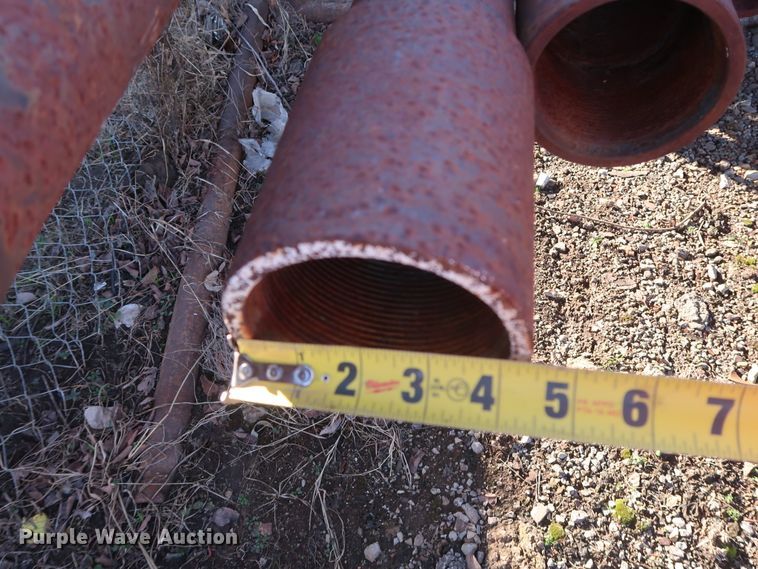 image for item DG7096 Approximately 53 31'L x 3.5" collared threaded oilfield tubing pipes